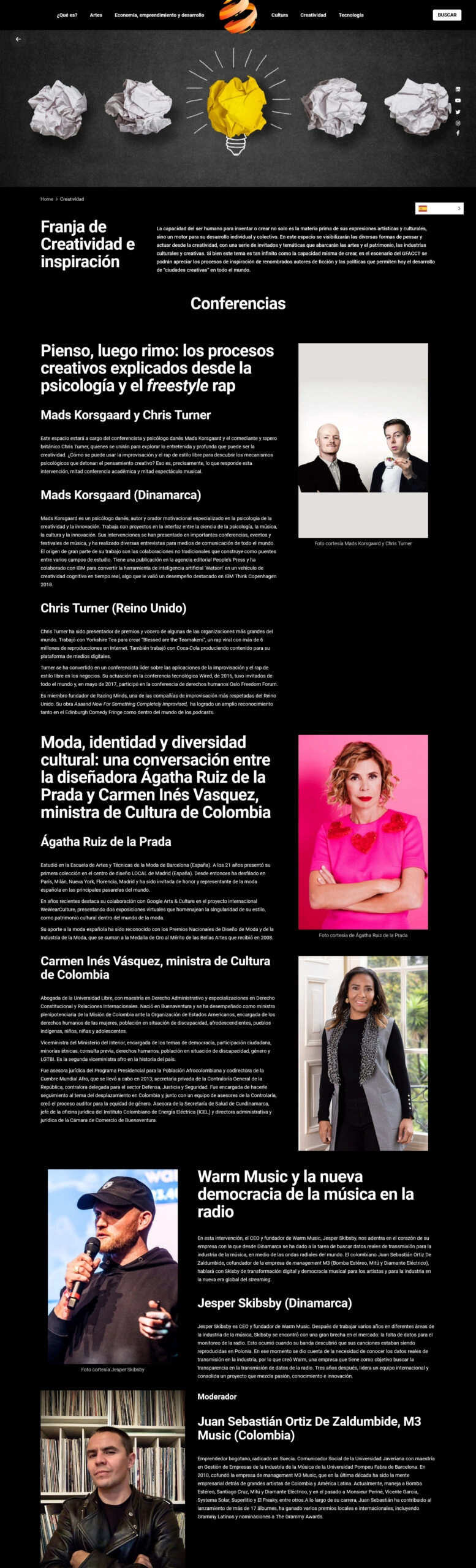 Mockup de sitio web