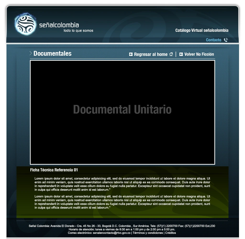 Catálogo Virtual Señal Colombia - Documentales - loorlab