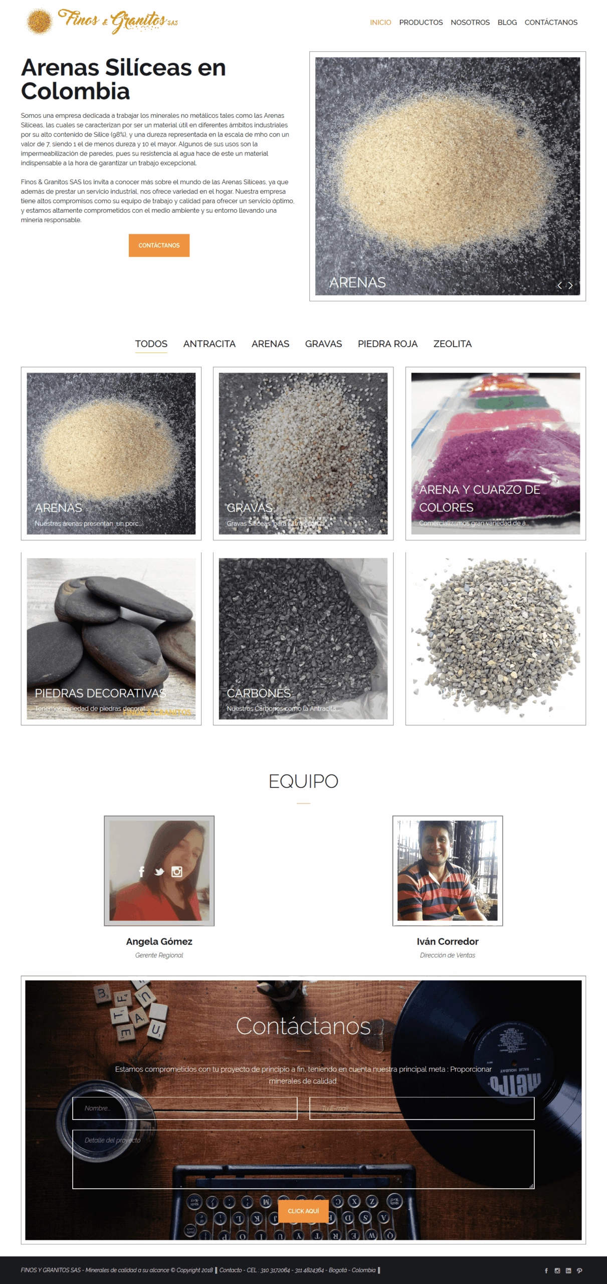 Mockup de sitio web