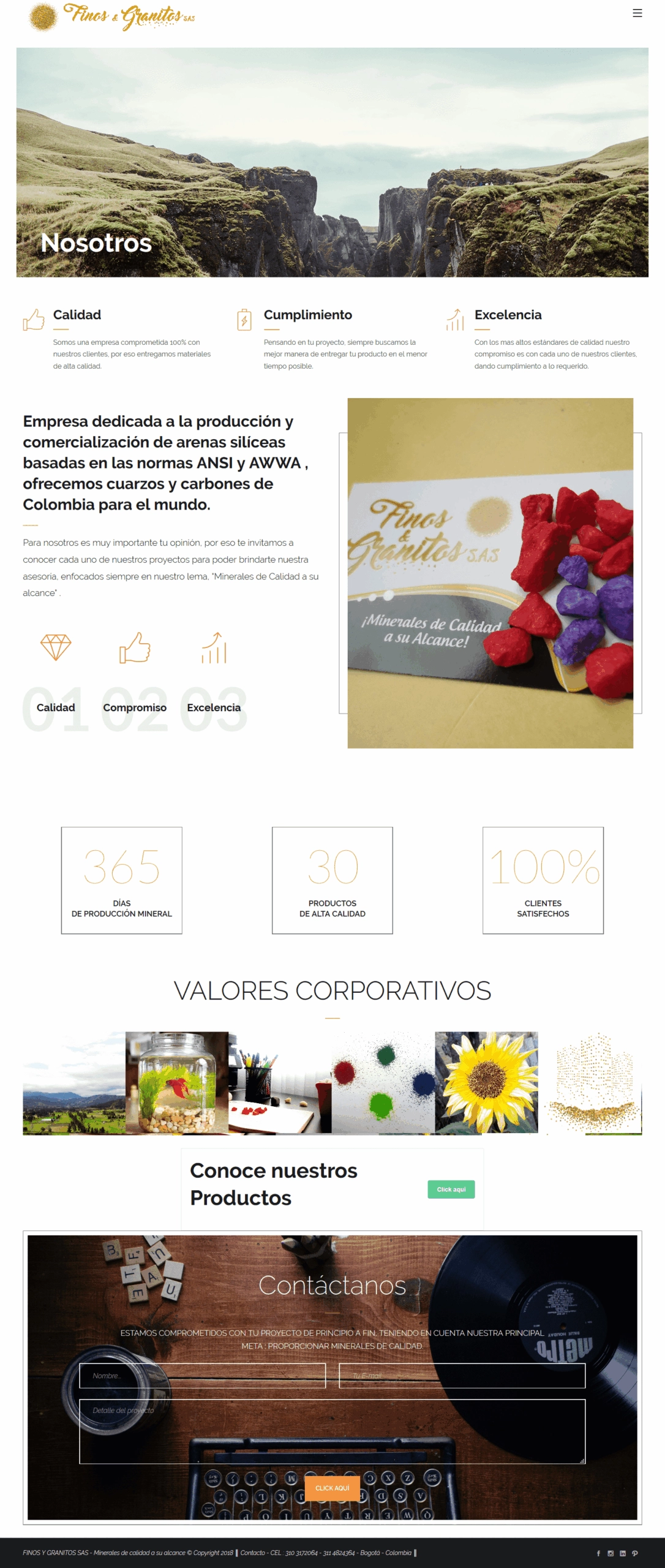 Mockup de sitio web