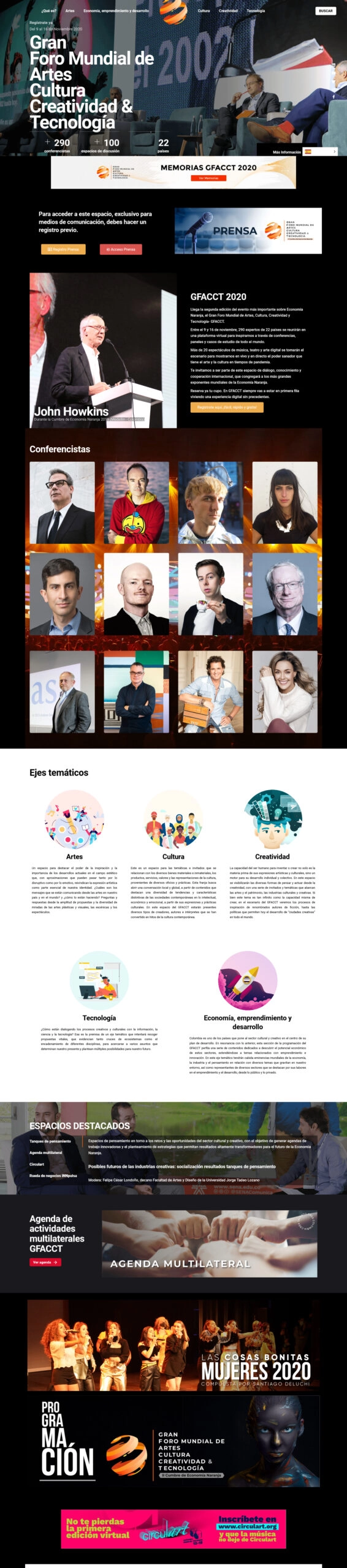 Mockup de sitio web