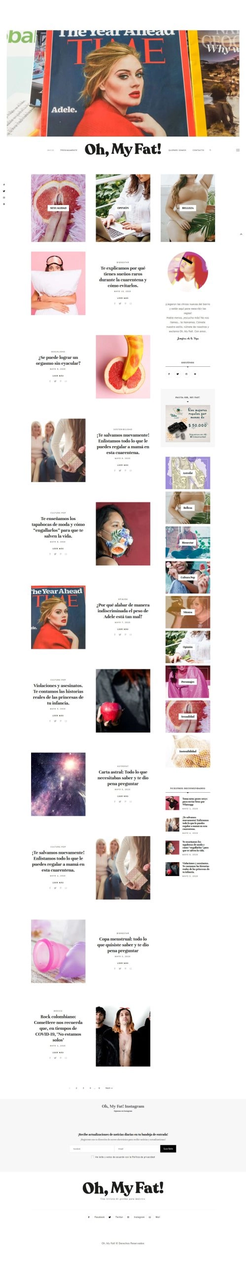 Mockup de sitio web