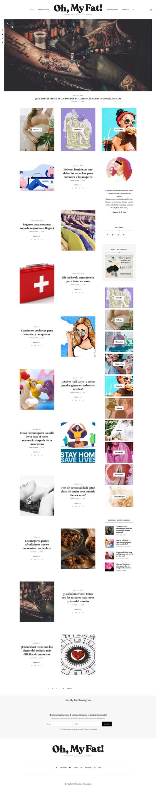 Mockup de sitio web