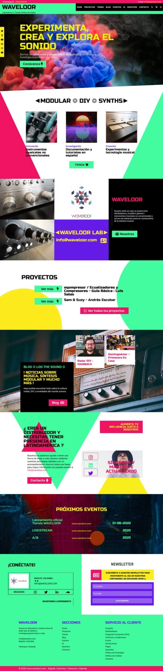 Mockup de sitio web