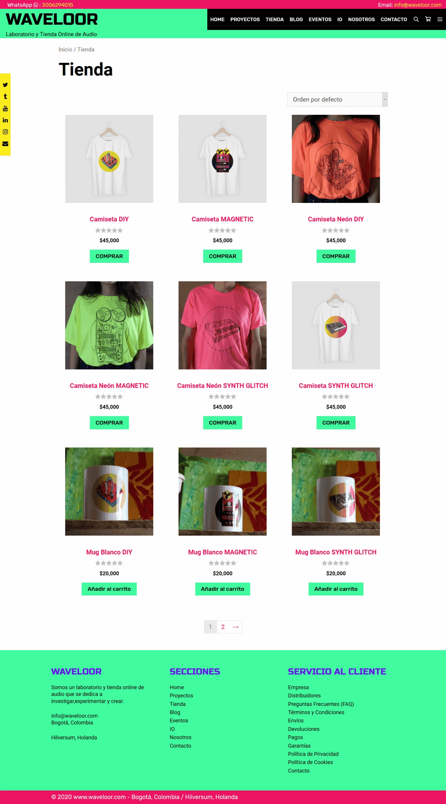 Mockup de sitio web