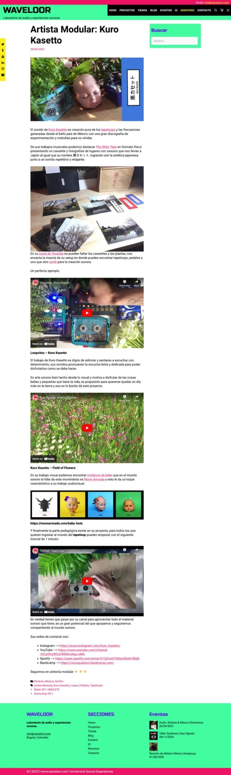 Mockup de sitio web
